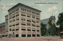 Savings Bank Building Pittsfield, MA Postcard Postcard Postcard