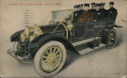 Detroit Police Patrol Auto Postcard