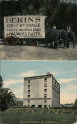 Bekins Van and Storage, Elephants - Shippers, Household Goods, Fire Proof Postcard