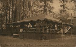 Big Tree Club House, Big Tree Grove Santa Cruz, CA Postcard Postcard Postcard