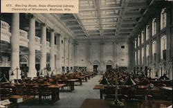 Reading Room State Historical Society University of Wisconsin Postcard