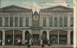 Arcade Block Amusement Hall Cambridge Springs Pa Postcard