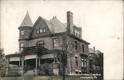 Residence of John J Crawford Postcard