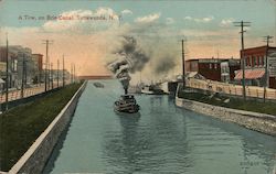 A Tow on Erie Canal Postcard