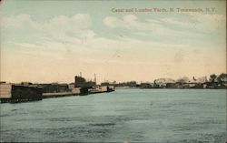 Canal and Lumber Yards North Tonawanda, NY Postcard Postcard Postcard