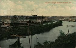 On the Lehigh River Easton, PA Postcard Postcard Postcard