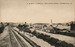 F.W. Wint Lumber Co. and Lehigh Canal Catasauqua, PA Postcard Postcard Postcard