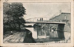 Canal Bridge Weedsport, NY Postcard Postcard Postcard