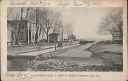 Delaware Lock, C. and D. Canal Postcard