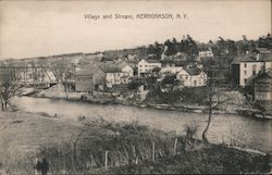 Village and Stream Kerhonkson, NY H. Germer Postcard Postcard Postcard