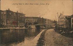 Looking West to Main Street Bridge Jordan, NY Postcard Postcard Postcard