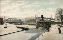 Locks, Erie Canal Postcard