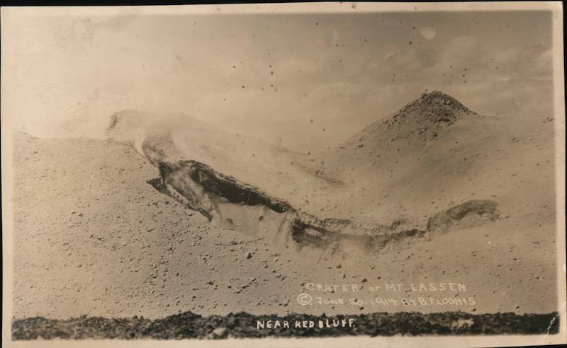 Crater of Mt. Lassen - 1914 Red Bluff California B.F. Loomis