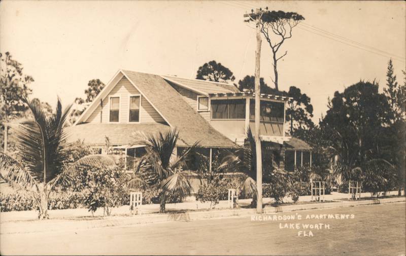 Richardson's Apartments Real Estate Advertisement - $10,000 Lake Worth Florida