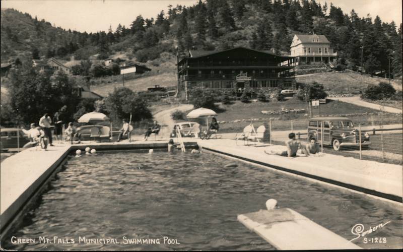 Green Mt. Falls Municipal Swimming Pool Green Mountain Falls, CO Postcard