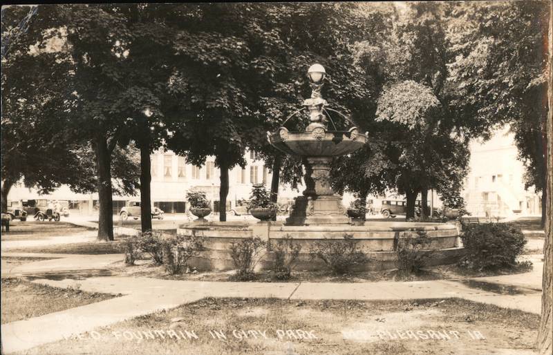 P.E.O Fountain in City Park Mount Pleasant Iowa