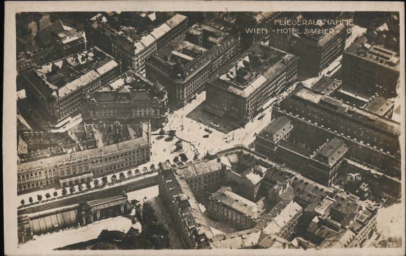 Bird's Eye View of Vienna, Hotel Sacher Austria