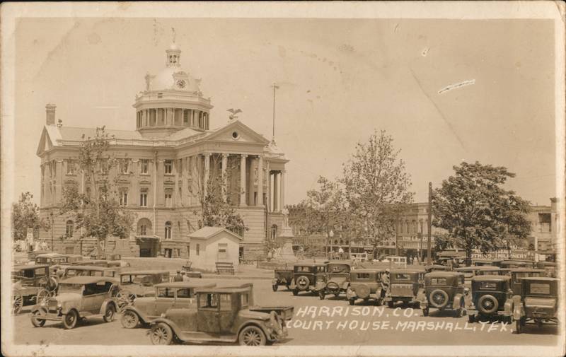 Harrison County Court House Marshall TX Postcard Harrison County Court House Marshall TX Postcard