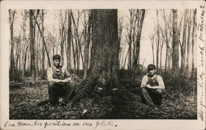 One man, two positions on one plate. Mechanicsburg Pennsylvania