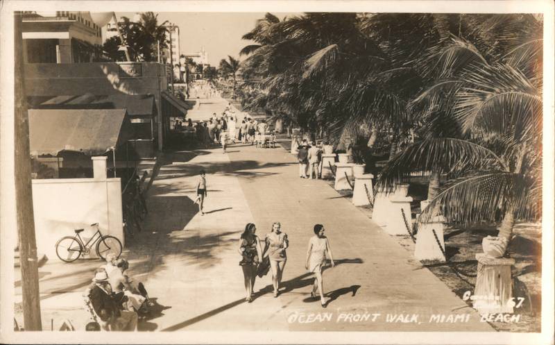 Ocean Front Walk Miami Beach Florida