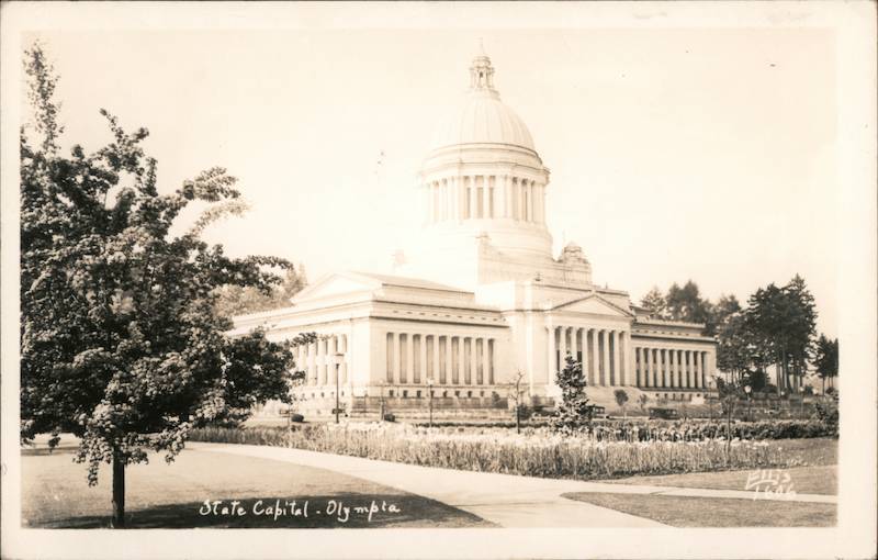 Exterior View of State Capitol Building Olympia Washington