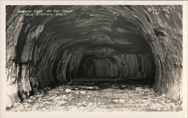 Subway Cave of Hate Creek Old Station, CA H.C. Lind Postcard
