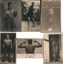 Lot of 6 Photographs of Early Boxers Boxing Original Photograph Original Photograph Original Photograph