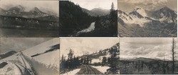 Set of 6: Various Peaks, Mountains Postcard