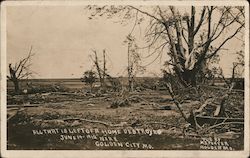 All That is Left of a Home Destroyed Near Golden City Postcard