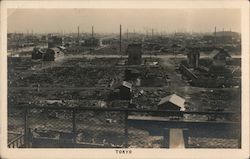 Bird's Eye View of Toyko after Fire Bombing - WWII Tokyo, Japan Original Photograph Original Photograph Original Photograph