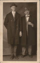 Two Men in Suits at Circus, Madison Square Garden Postcard