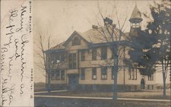 School Building Postcard