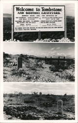 Tombstone and Boothill Graveyard Arizona Postcard Postcard Postcard