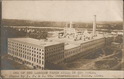 one of the largest paper mills in the world Postcard