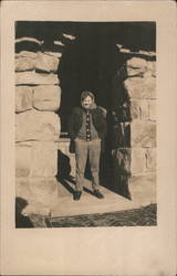 Man in Stone Arch Sterlington, NY Postcard Postcard Postcard
