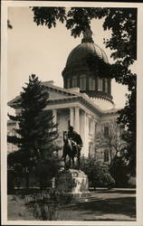 The Circuit Rider statue and Oregon State Capitol Salem, OR Postcard Postcard Postcard