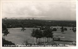 Skyline Showing Golf Course and Country Club Postcard