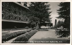 Putting Green and Left Wing Grove Park Inn Postcard