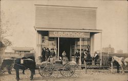 C. Burridge Stable & Fancy Groceries Postcard