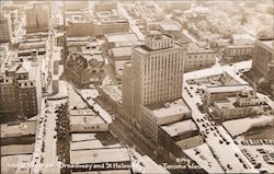 Aerial View of Broadway and St Helens Tacoma, WA Postcard Postcard Postcard