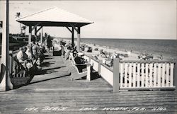 Beach Scene at Lake Worth Postcard