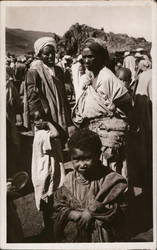 Scene in a Berber souk Postcard