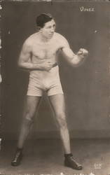 Boxer Lucien Vinez Boxing Postcard Postcard Postcard