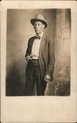 Old Man, Studio Photo Postcard