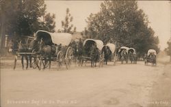 Schooner Day, Covered Wagons Postcard