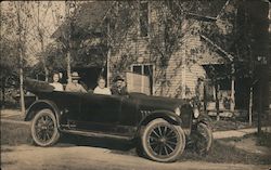 Uncle Joe Craven's Home, Car and Family Postcard