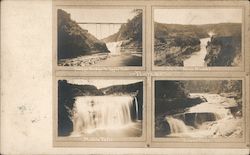 Portage, NY Waterfalls and High Banks Postcard