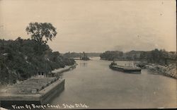 View Of Barge Canal, State Ditch Postcard