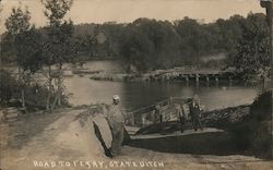 Road to Ferry , State Ditch - Erie Canal Jordan, NY Postcard Postcard Postcard