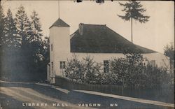 Library Hall Vaughn, WA Postcard Postcard Postcard